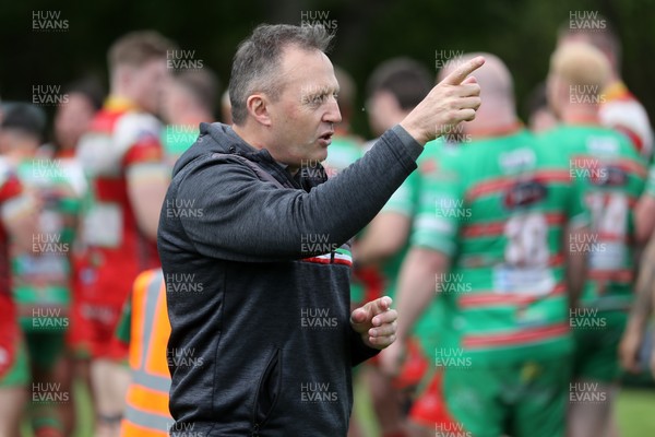 100525 - Ebbw Vale v Llandovery - Super Rygbi Cymru (SRC) Semi Final - Ebbw Vale Coach Jason Strange at the final whistle