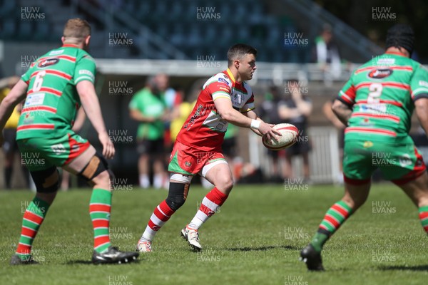 100525 - Ebbw Vale v Llandovery - Super Rygbi Cymru (SRC) Semi Final - Ioan Hughes of Llandovery looks to start an attack 