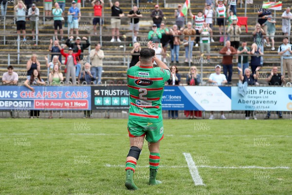 100525 - Ebbw Vale v Llandovery - Super Rygbi Cymru (SRC) Semi Final - Joe Franchi of Ebbw Vale at the final whistle 
