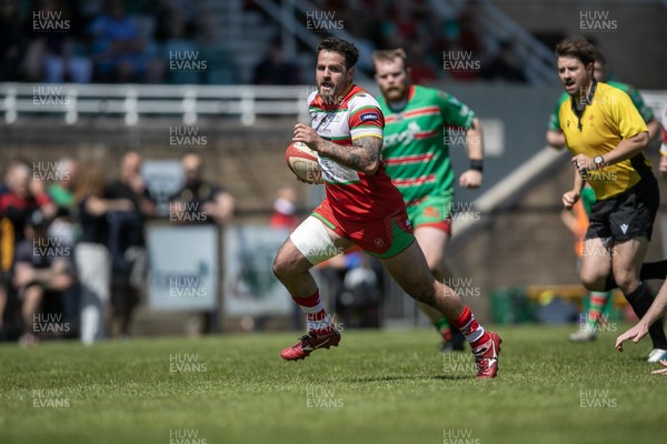 100525 - Ebbw Vale v Llandovery - Super Rygbi Cymru (SRC) Semi Final - Rhodri Jones of Llandovery breaks away to score a try