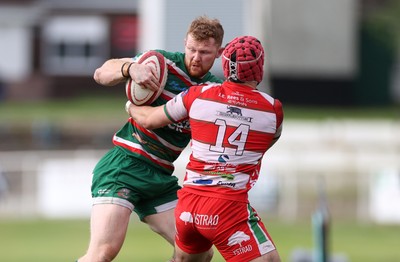 100526 - Ebbw Vale v Llandovery RFC - Super Rygbi Cymru Grand Final - Dafydd Thomas of Ebbw Vale is tackled by Harri Doel of Llandovery 