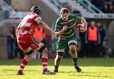 100526 - Ebbw Vale v Llandovery RFC - Super Rygbi Cymru Grand Final - Dylan Bartlett of Ebbw Vale is challenged by Harry Holden of Llandovery 