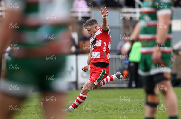 100526 - Ebbw Vale v Llandovery RFC - Super Rygbi Cymru Grand Final - Ioan Hughes of Llandovery kicks a penalty