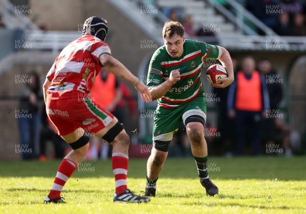 100526 - Ebbw Vale v Llandovery RFC - Super Rygbi Cymru Grand Final - Dylan Bartlett of Ebbw Vale is challenged by Harry Holden of Llandovery 