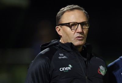 161025 - Ebbw Vale v Llandovery, Super Rugbi Cymru - Ebbw Vale head coach Jason Strange