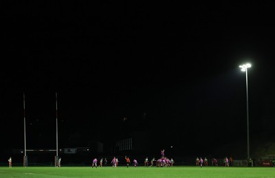 161025 - Ebbw Vale v Llandovery, Super Rugbi Cymru - Llandovery and Ebbw Vale contest a line out
