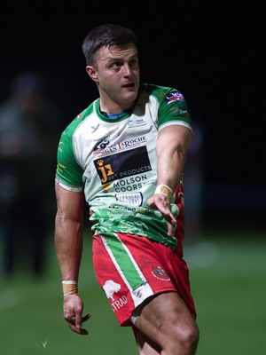161025 - Ebbw Vale v Llandovery, Super Rugbi Cymru - Ioan Hughes of Llandovery kicks conversion