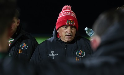 161025 - Ebbw Vale v Llandovery, Super Rugbi Cymru - Llandovery head coach Euros Evans at the end of the match