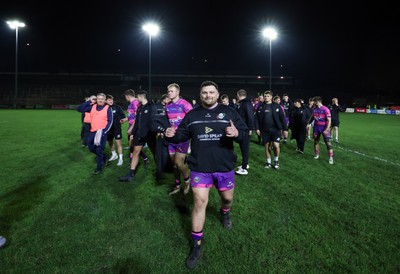 161025 - Ebbw Vale v Llandovery, Super Rugbi Cymru - Luke Garrett of Ebbw Vale at the end of the match
