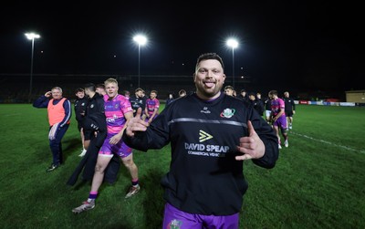 161025 - Ebbw Vale v Llandovery, Super Rugbi Cymru - Luke Garrett of Ebbw Vale at the end of the match