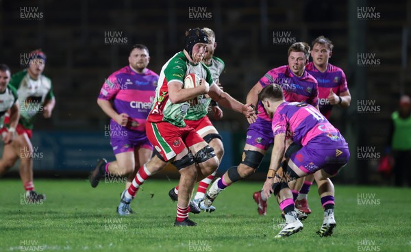 161025 - Ebbw Vale v Llandovery, Super Rugbi Cymru - Dylan Alford of Llandovery breaks away