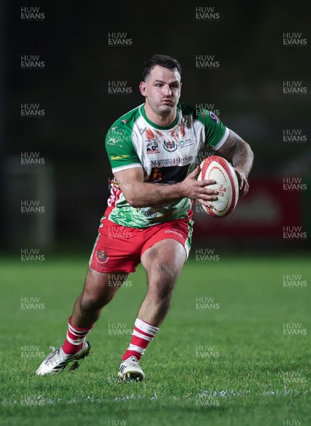 161025 - Ebbw Vale v Llandovery, Super Rugbi Cymru - Rhodri Jones of Llandovery charges forward