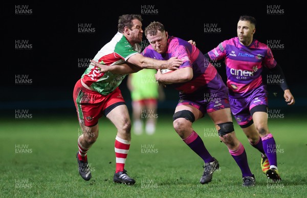 161025 - Ebbw Vale v Llandovery, Super Rugbi Cymru - Jack Pope of Ebbw Vale charges forward