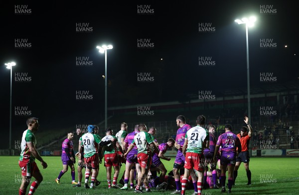161025 - Ebbw Vale v Llandovery, Super Rugbi Cymru - Ebbw Vale score their final try