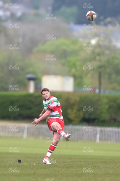 060517 - Ebbw Vale - v - Merthyr - Welsh Premiership Tier 1 - Ebbw's Josh Lewis kicks a penalty