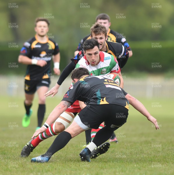 060517 - Ebbw Vale - v - Merthyr - Welsh Premiership Tier 1 - Ebbw's Dominic Franchi runs at Merthyr's Dean Gunter