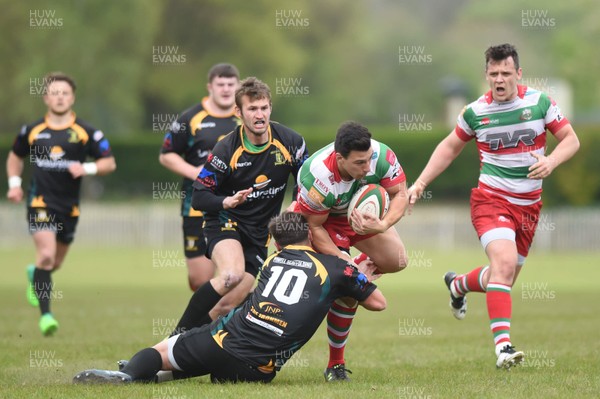 060517 - Ebbw Vale - v - Merthyr - Welsh Premiership Tier 1 - Ebbw's Dominic Franchi is tackled by Merthyr's Dean Gunter