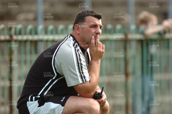 160906 - Ebbw Vale v Neath - The Principality Premiership - Neath Coach, Rowland Phillips looks on 