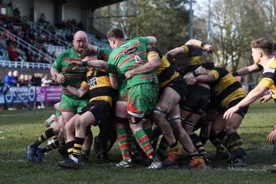 010325 - Ebbw Vale v Newport - Super Rygbi Cymru - Joe Franchi of Ebbw Vale scores a try