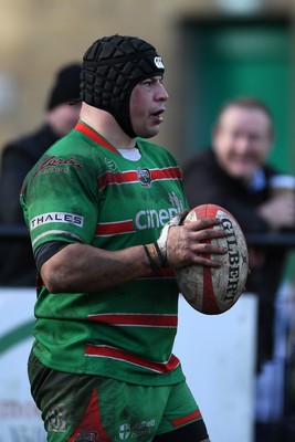 010325 - Ebbw Vale v Newport - Super Rygbi Cymru - Joe Franchi of Ebbw Vale scores a try