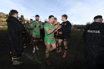 010325 - Ebbw Vale v Newport - Super Rygbi Cymru - Ebbw Vale celebrate the win at full time