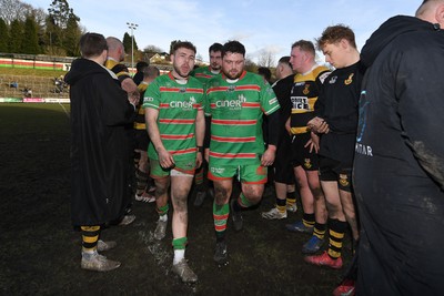 010325 - Ebbw Vale v Newport - Super Rygbi Cymru - Ebbw Vale celebrate the win at full time