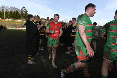 010325 - Ebbw Vale v Newport - Super Rygbi Cymru - Ebbw Vale celebrate the win at full time