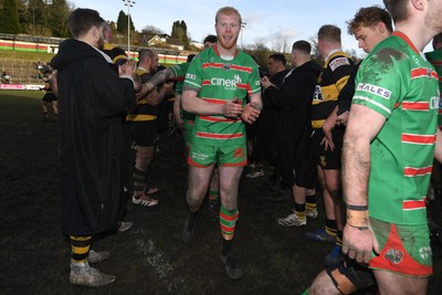 010325 - Ebbw Vale v Newport - Super Rygbi Cymru - Ebbw Vale celebrate the win at full time