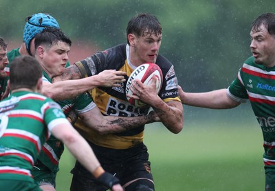 030526 - Ebbw Vale v Newport RFC, Super Rugbi Cymru Play Off Semi-Final - Callum Bradbury of Newport wins the ball