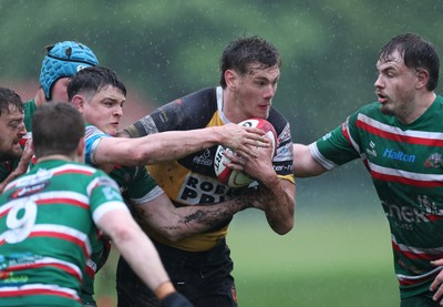 030526 - Ebbw Vale v Newport RFC, Super Rugbi Cymru Play Off Semi-Final - Callum Bradbury of Newport wins the ball