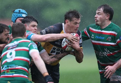 030526 - Ebbw Vale v Newport RFC, Super Rugbi Cymru Play Off Semi-Final - Callum Bradbury of Newport wins the ball