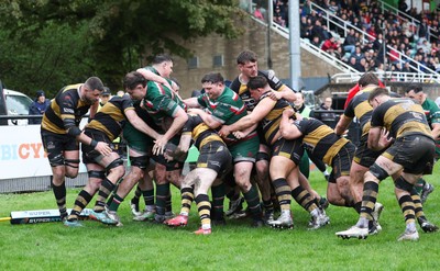 030526 - Ebbw Vale v Newport RFC, Super Rugbi Cymru Play Off Semi-Final - Ebbw Vale power over to score try at the start of the second half