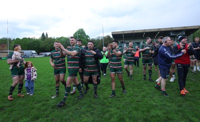 030526 - Ebbw Vale v Newport RFC, Super Rugbi Cymru Play Off Semi-Final - Ebbw Vale celebrate at the end of the match