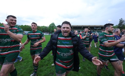030526 - Ebbw Vale v Newport RFC, Super Rugbi Cymru Play Off Semi-Final - Ebbw Vale celebrate at the end of the match