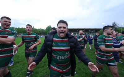 030526 - Ebbw Vale v Newport RFC, Super Rugbi Cymru Play Off Semi-Final - Ebbw Vale celebrate at the end of the match