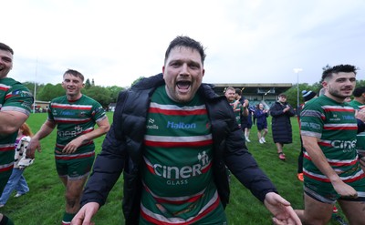 030526 - Ebbw Vale v Newport RFC, Super Rugbi Cymru Play Off Semi-Final - Ebbw Vale celebrate at the end of the match