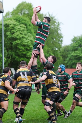 030526 - Ebbw Vale v Newport RFC, Super Rugbi Cymru Play Off Semi-Final - Curtis Gregory of Ebbw Vale wins the line out
