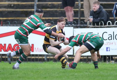 030526 - Ebbw Vale v Newport RFC, Super Rugbi Cymru Play Off Semi-Final - Fin Baker of Newport is tackled just short of the line