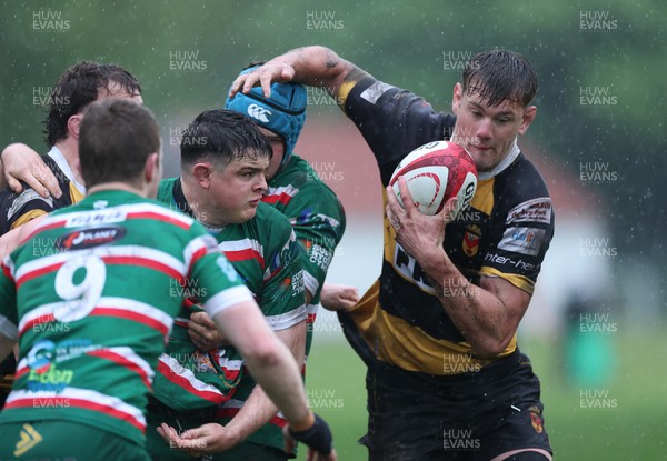 030526 - Ebbw Vale v Newport RFC, Super Rugbi Cymru Play Off Semi-Final - Callum Bradbury of Newport wins the ball