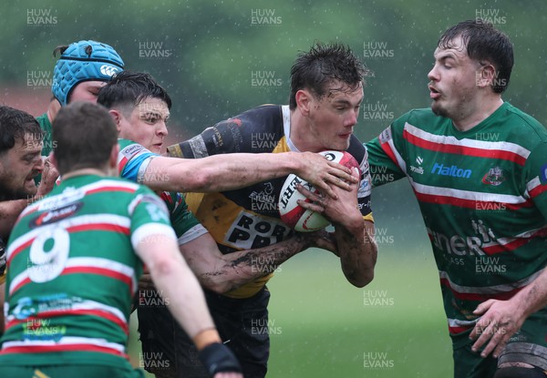030526 - Ebbw Vale v Newport RFC, Super Rugbi Cymru Play Off Semi-Final - Callum Bradbury of Newport wins the ball