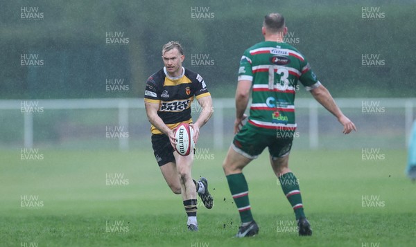 030526 - Ebbw Vale v Newport RFC, Super Rugbi Cymru Play Off Semi-Final -  Carwyn Penny of Newport takes on Ethan Phillips of Ebbw Vale