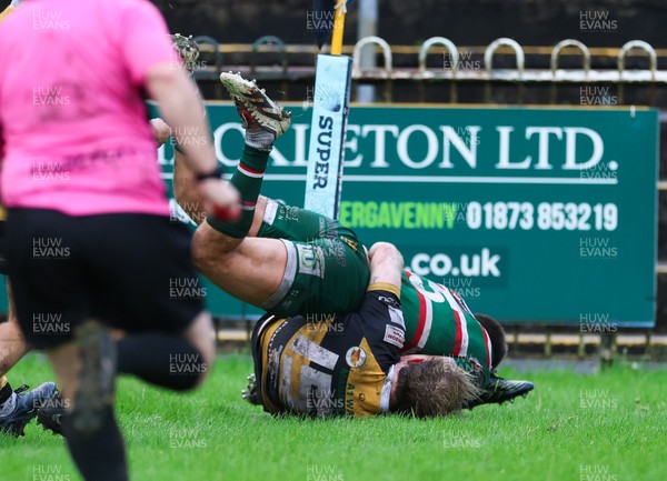 030526 - Ebbw Vale v Newport RFC, Super Rugbi Cymru Play Off Semi-Final - Dylan Edwards of Ebbw Vale crosses to score the decisive try