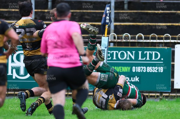 030526 - Ebbw Vale v Newport RFC, Super Rugbi Cymru Play Off Semi-Final - Dylan Edwards of Ebbw Vale crosses to score the decisive try