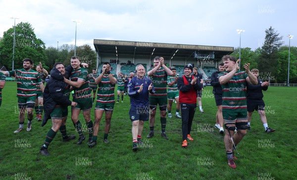 030526 - Ebbw Vale v Newport RFC, Super Rugbi Cymru Play Off Semi-Final - Ebbw Vale celebrate at the end of the match