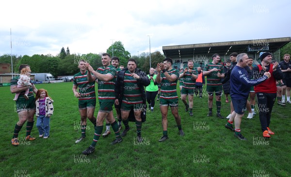 030526 - Ebbw Vale v Newport RFC, Super Rugbi Cymru Play Off Semi-Final - Ebbw Vale celebrate at the end of the match
