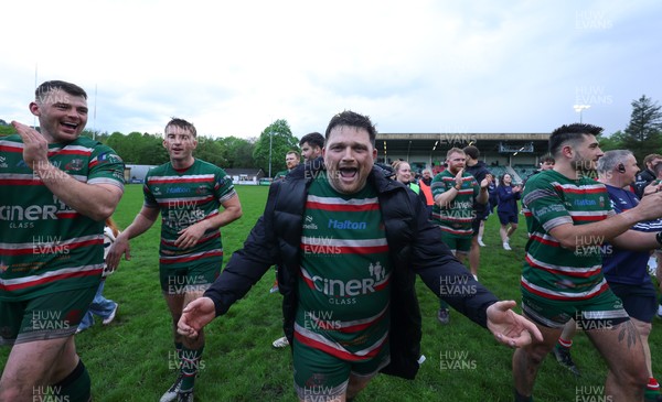 030526 - Ebbw Vale v Newport RFC, Super Rugbi Cymru Play Off Semi-Final - Ebbw Vale celebrate at the end of the match