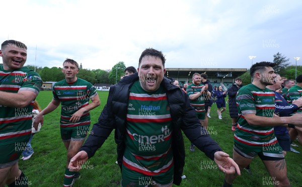 030526 - Ebbw Vale v Newport RFC, Super Rugbi Cymru Play Off Semi-Final - Ebbw Vale celebrate at the end of the match