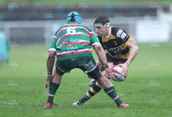030526 - Ebbw Vale v Newport RFC, Super Rugbi Cymru Play Off Semi-Final - Dafydd Buckland of Newport takes on Ben Main of Ebbw Vale