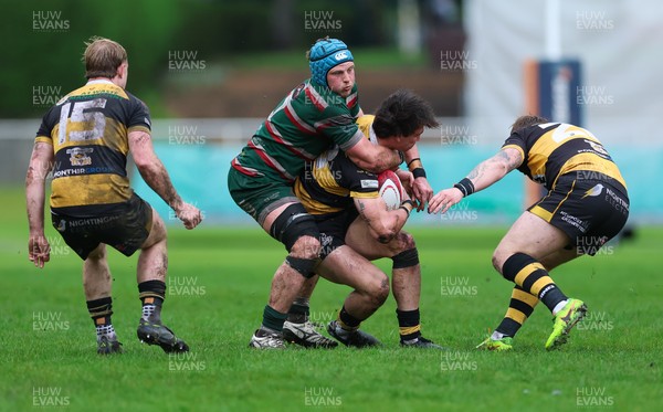 030526 - Ebbw Vale v Newport RFC, Super Rugbi Cymru Play Off Semi-Final - Brogan Leary of Newport is held by Sion Parry of Ebbw Vale