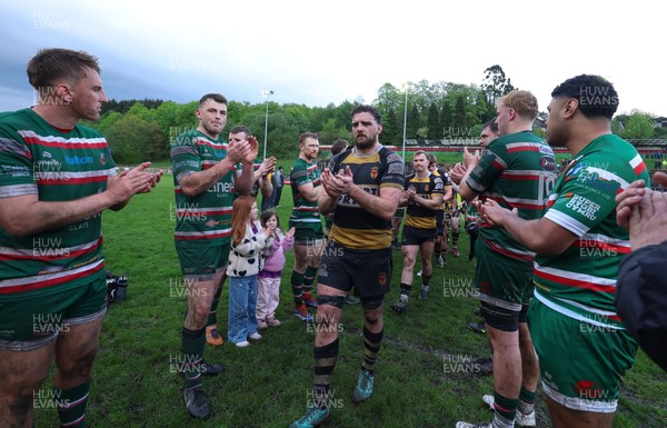 030526 - Ebbw Vale v Newport RFC, Super Rugbi Cymru Play Off Semi-Final - Ebbw Vale applaud Newport at the end of the match